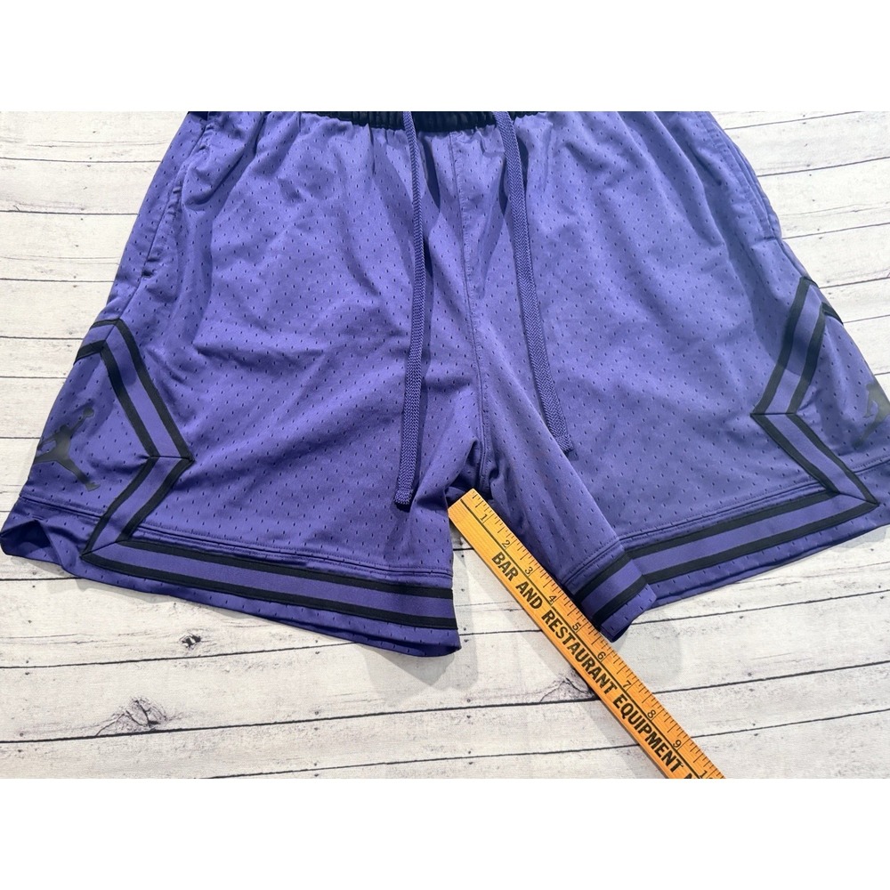 Nike Air Jordan Mens Diamond Basketball Short 2XL Purple Black Casual Lounge Gym - Picture 6 of 16